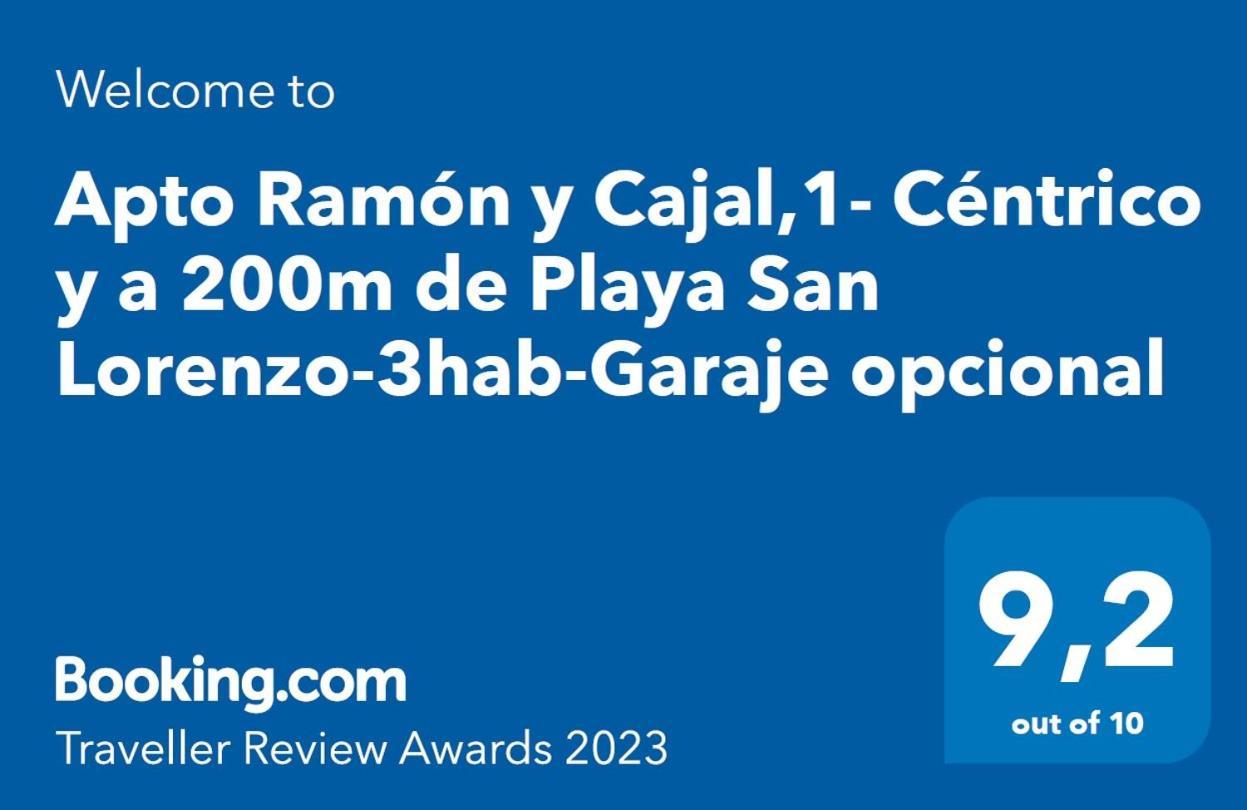 Apto Ramón y Cajal,1- Céntrico y a 200m de Playa San Lorenzo-3hab-Garaje opcional Gijón Exterior foto